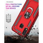 Wholesale Samsung Galaxy A20 / A30 Tech Armor Ring Grip Case with Metal Plate (Red)